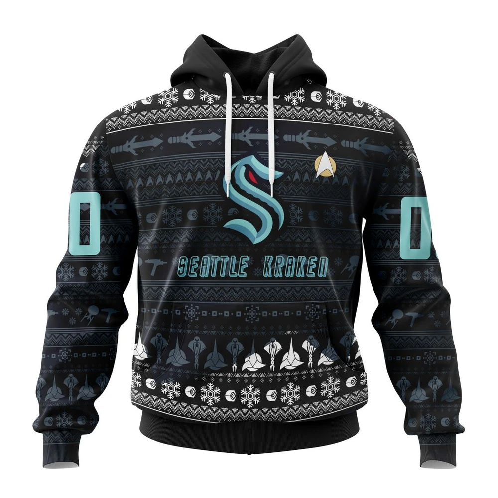 Hoodie NHL Seattle Kraken Special Star Trek Design St2201 QTNHL080524A3004HD