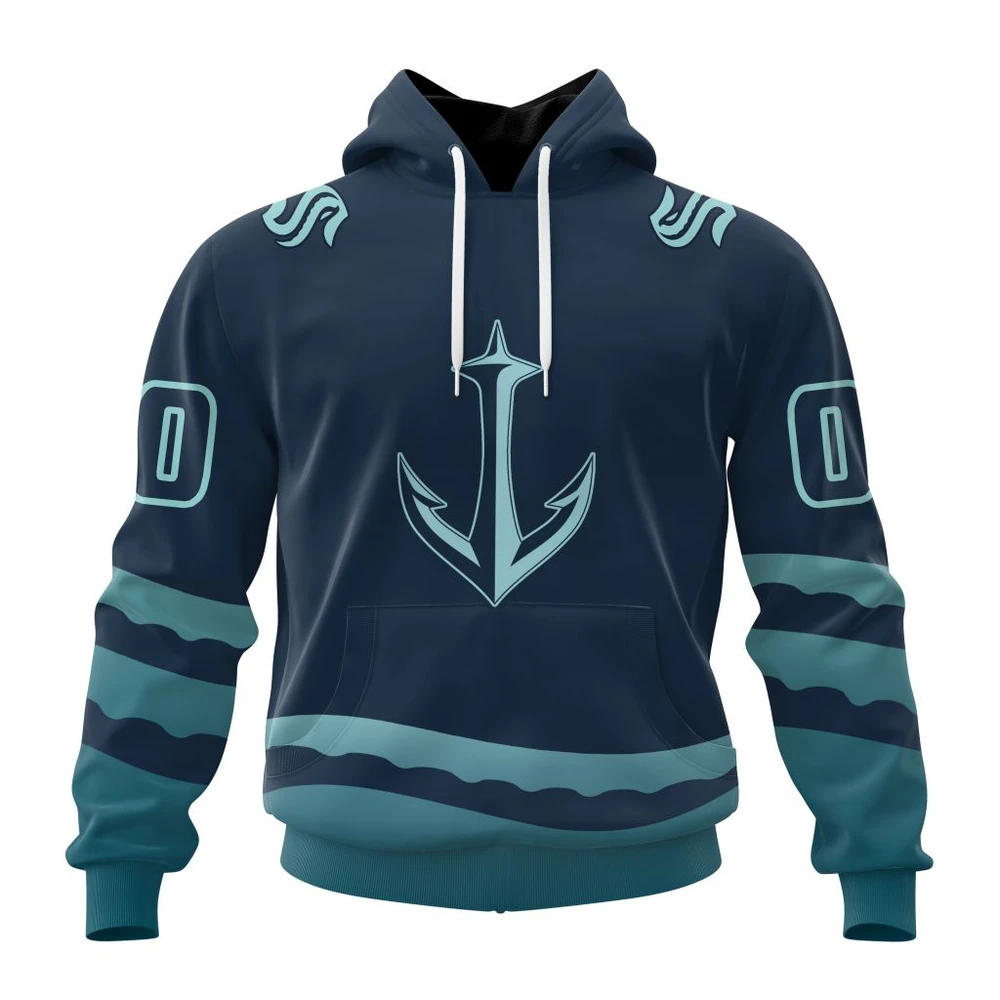 Hoodie NHL Seattle Kraken Special Two-Tone Design St2401 QTNHL080524A448HD