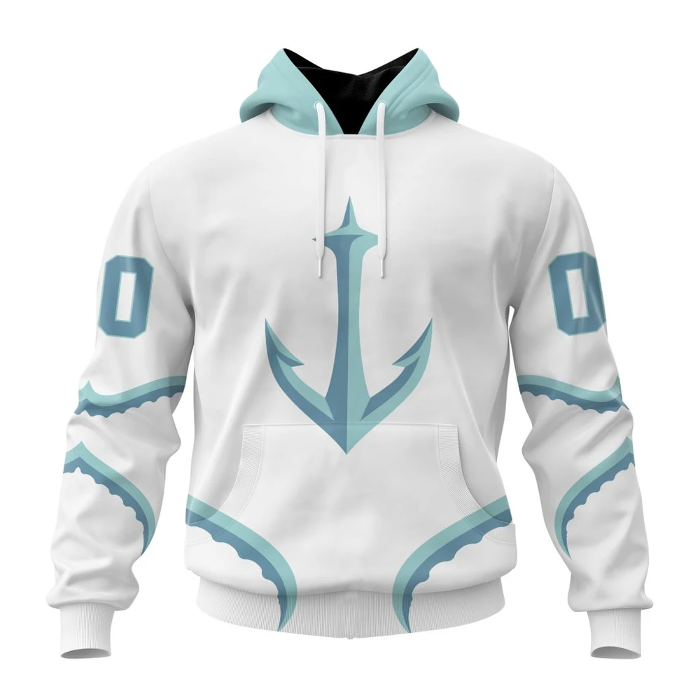 Hoodie NHL Seattle Kraken Special Whiteout Design St2401 QTNHL080524A558HD