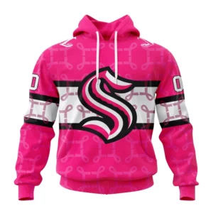 Hoodie NHL Seattle Kraken, Specialized Design I Pink I Can! In October We Wear Pink Breast Cancer QTNHL080524A3612HD