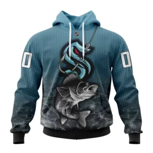 Hoodie NHL Seattle Kraken, Specialized Fishing Style St2201 QTNHL080524A3987HD