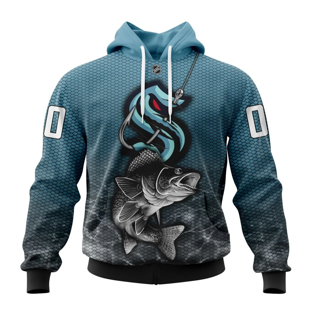 Hoodie NHL Seattle Kraken, Specialized Fishing Style St2201 QTNHL080524A3987HD