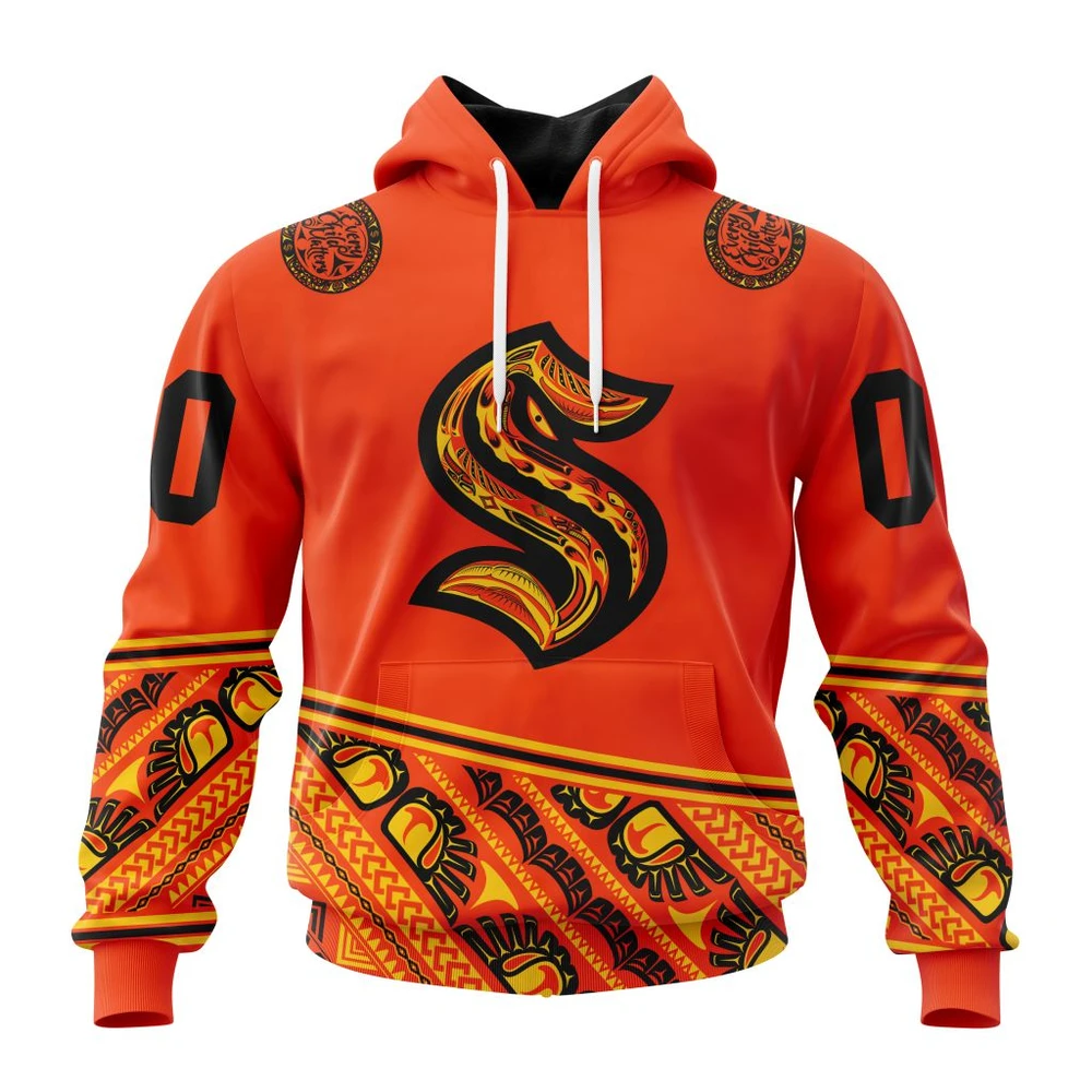 Hoodie NHL Seattle Kraken, Specialized National Day For Truth And Reconciliation QTNHL080524A3083HD