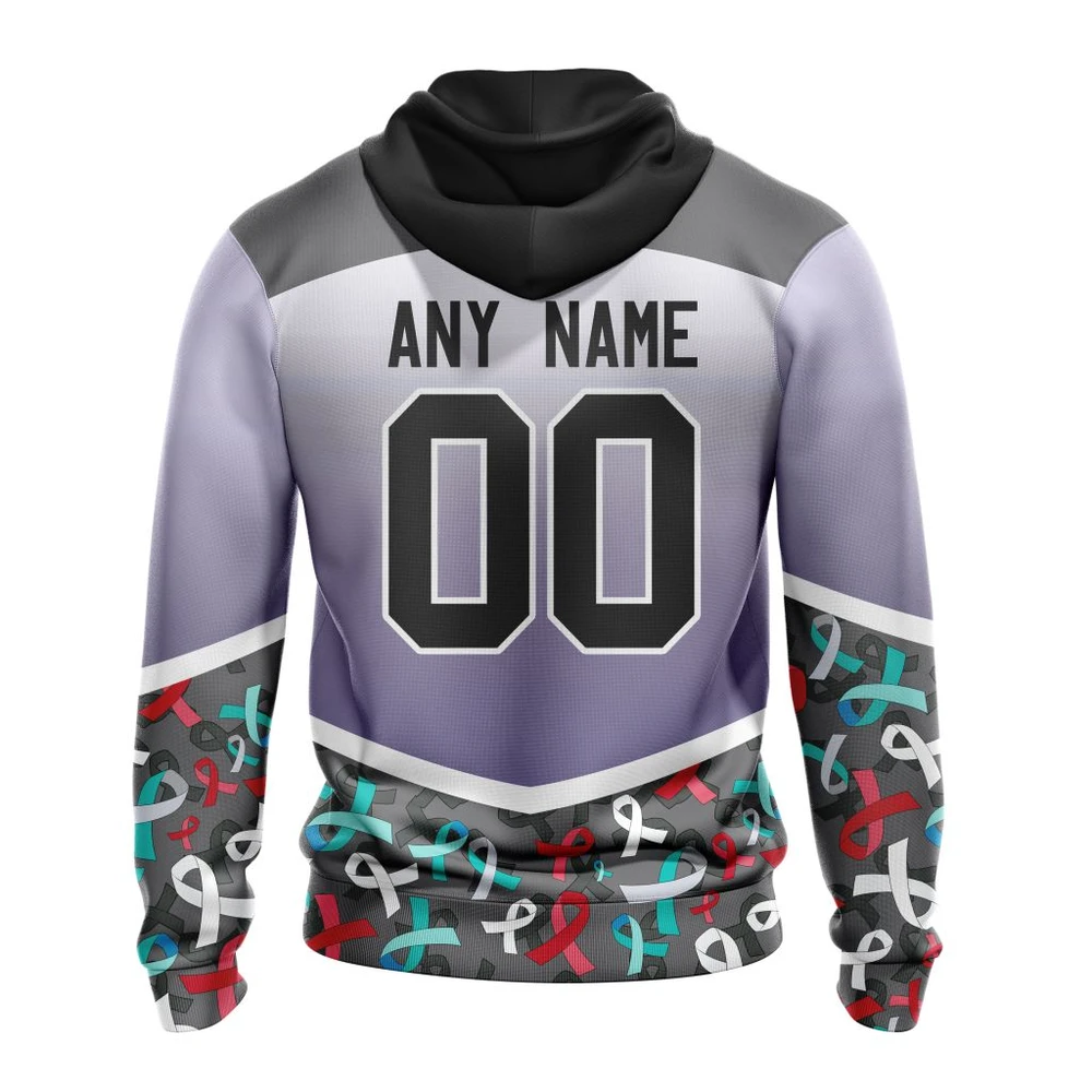 Hoodie NHL Seattle Kraken, Specialized Sport Fights Again All Cancer V0122 QTNHL080524A3350HD - Image 2