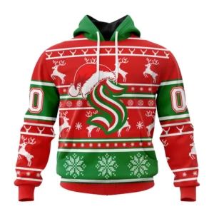 Hoodie NHL Seattle Kraken, Specialized Unisex Christmas Is Coming V02 QTNHL080524A2952HD