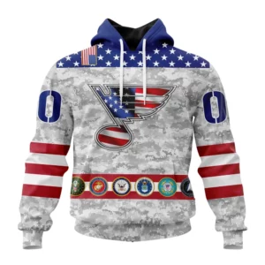 Hoodie NHL St. Louis Blues Armed Forces Appreciation St2201 QTNHL080524A2761HD