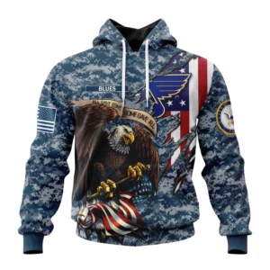 Hoodie NHL St Louis Blues Honor Us Navy Veterans St2202 QTNHL080524A3145HD