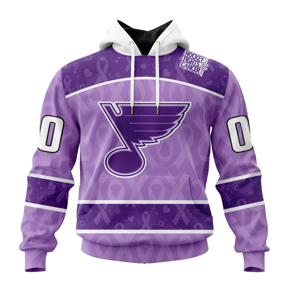 Hoodie NHL St. Louis Blues New Lavender Hockey Fight Cancer St2301 QTNHL080524A1475HD