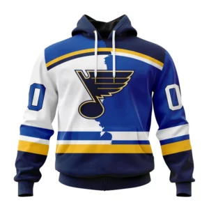 Hoodie NHL St. Louis Blues Personalize Home Mix Away Kits QTNHL080524A1502HD