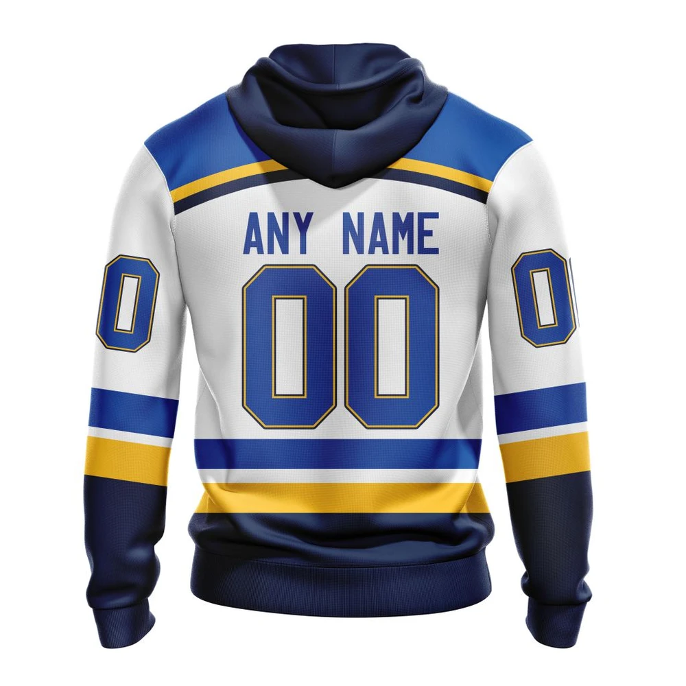 Hoodie NHL St. Louis Blues Personalized Away Kits QTNHL080524A1539HD - Image 2
