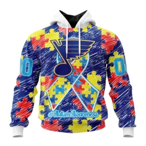 Hoodie NHL St. Louis Blues Special Autism Awareness Design St2201 QTNHL080524A2465HD
