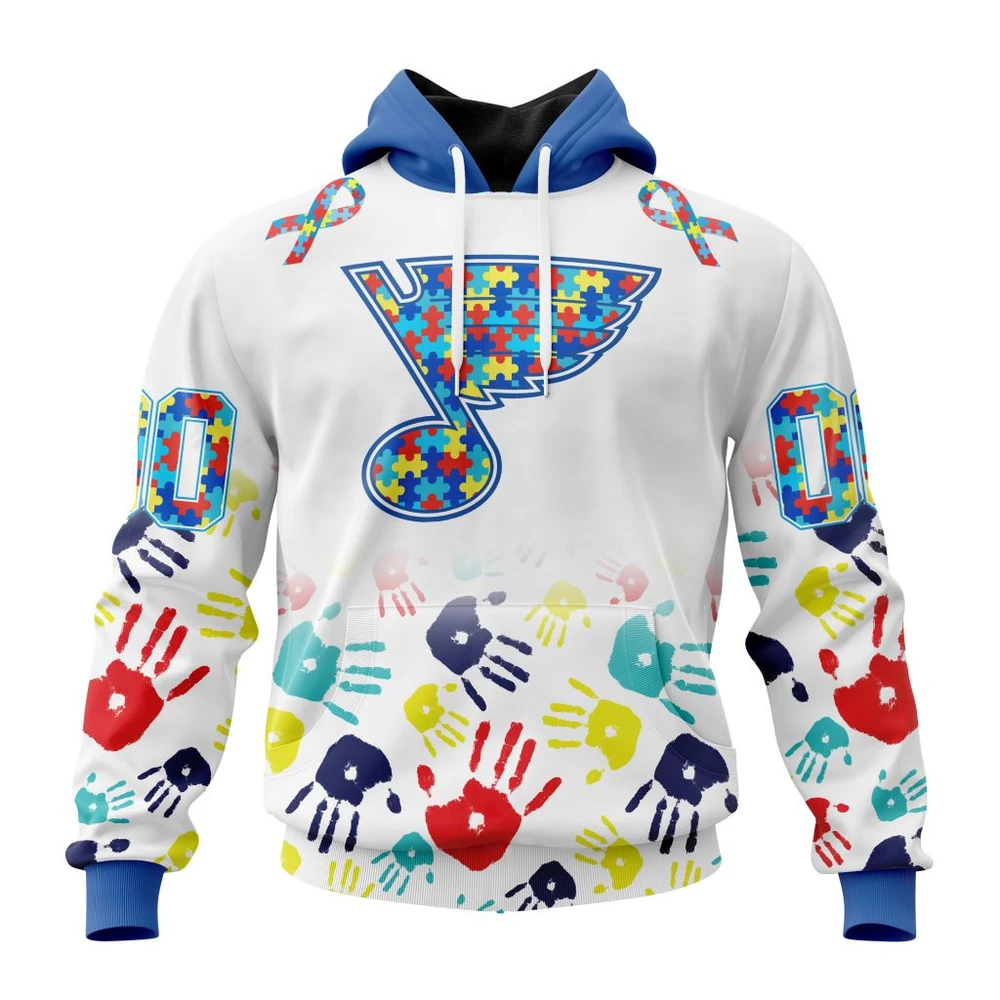 Hoodie NHL St. Louis Blues Special Autism Awareness Design St2203 QTNHL080524A289HD