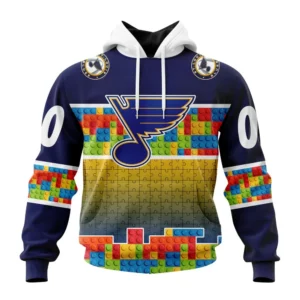 Hoodie NHL St. Louis Blues Special Autism Awareness Design V2301 QTNHL080524A2229HD