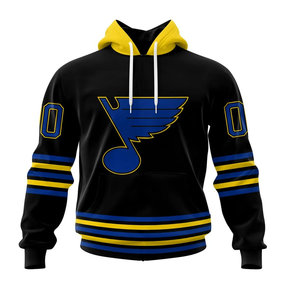 Hoodie NHL St. Louis Blues Special Blackout Design St2401 QTNHL080524A589HD