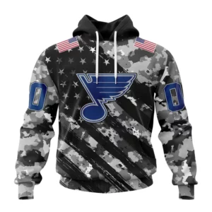 Hoodie NHL St. Louis Blues Special Camo Military Design St2301 QTNHL080524A2168HD