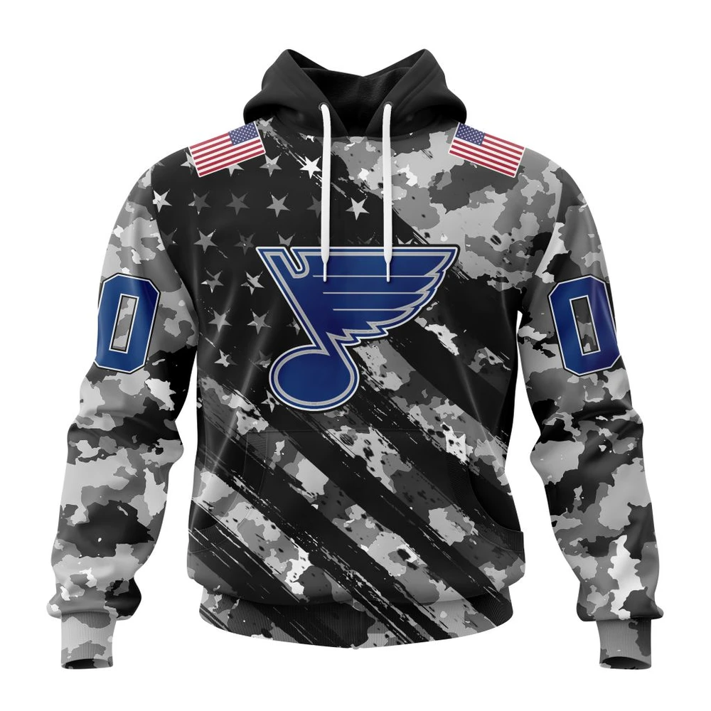Hoodie NHL St. Louis Blues Special Camo Military Design St2301 QTNHL080524A2168HD