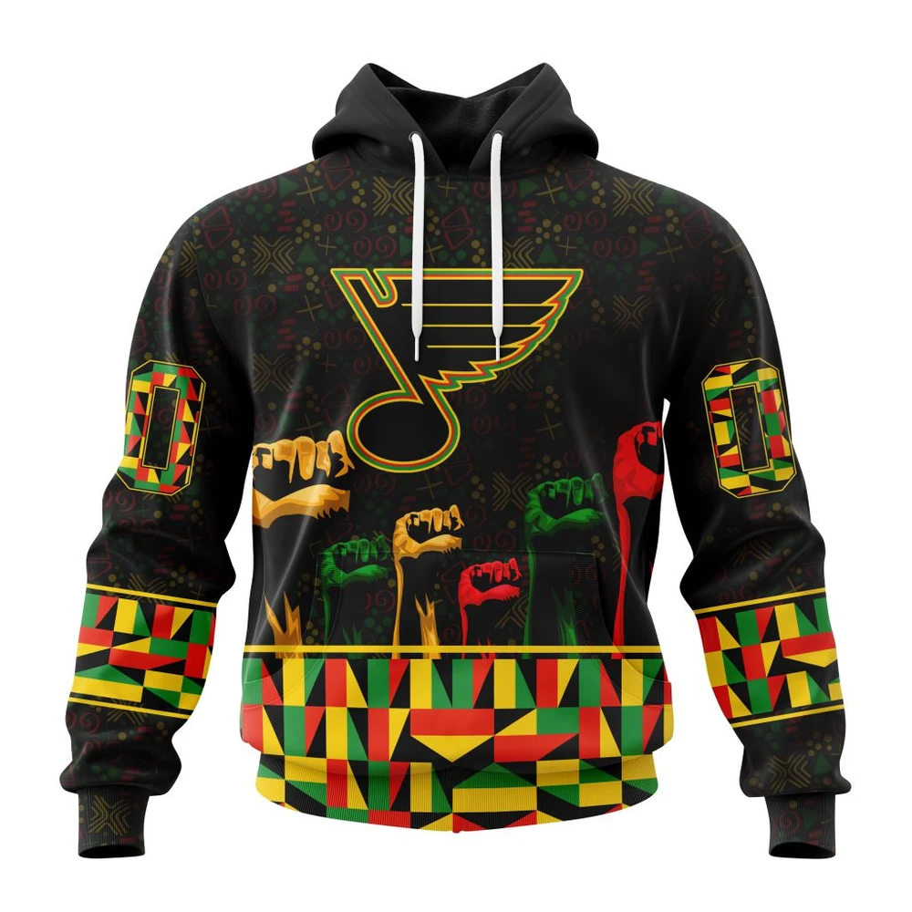 Hoodie NHL St. Louis Blues Special Design Celebrate Black History Month St2201 QTNHL080524A2378HD
