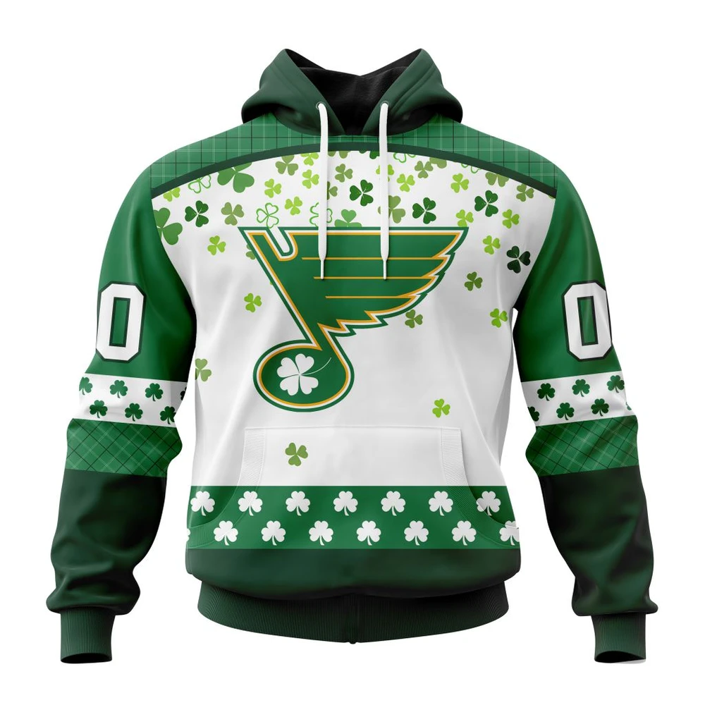 Hoodie NHL St. Louis Blues Special Design For St. Patrick Day St2401 QTNHL080524A1236HD