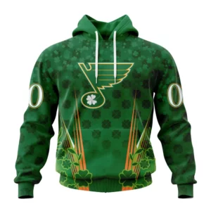 Hoodie NHL St. Louis Blues Special Design For St. Patrick&apos;s Day St2402 QTNHL080524A1143HD