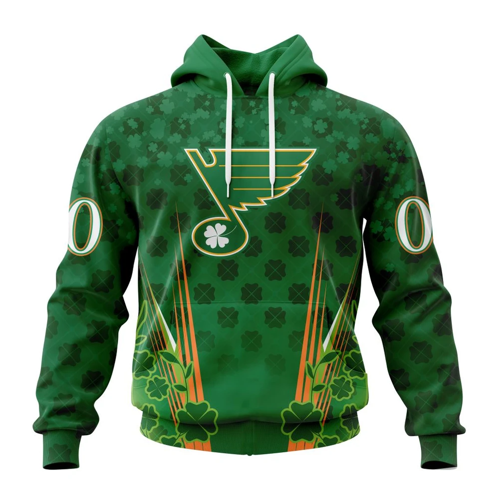 Hoodie NHL St. Louis Blues Special Design For St. Patrick's Day St2402 QTNHL080524A1143HD