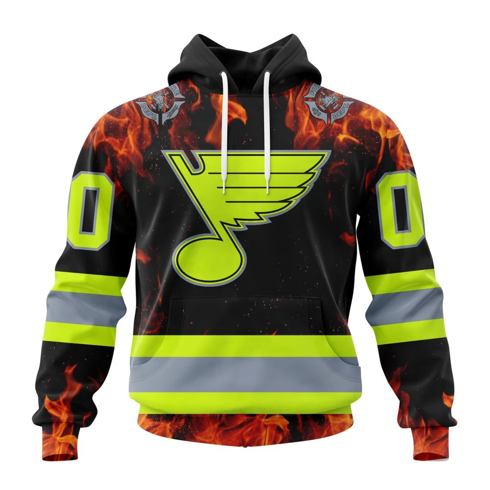 Hoodie NHL St. Louis Blues Special Design Honoring Firefighters St2401 QTNHL080524A1081HD