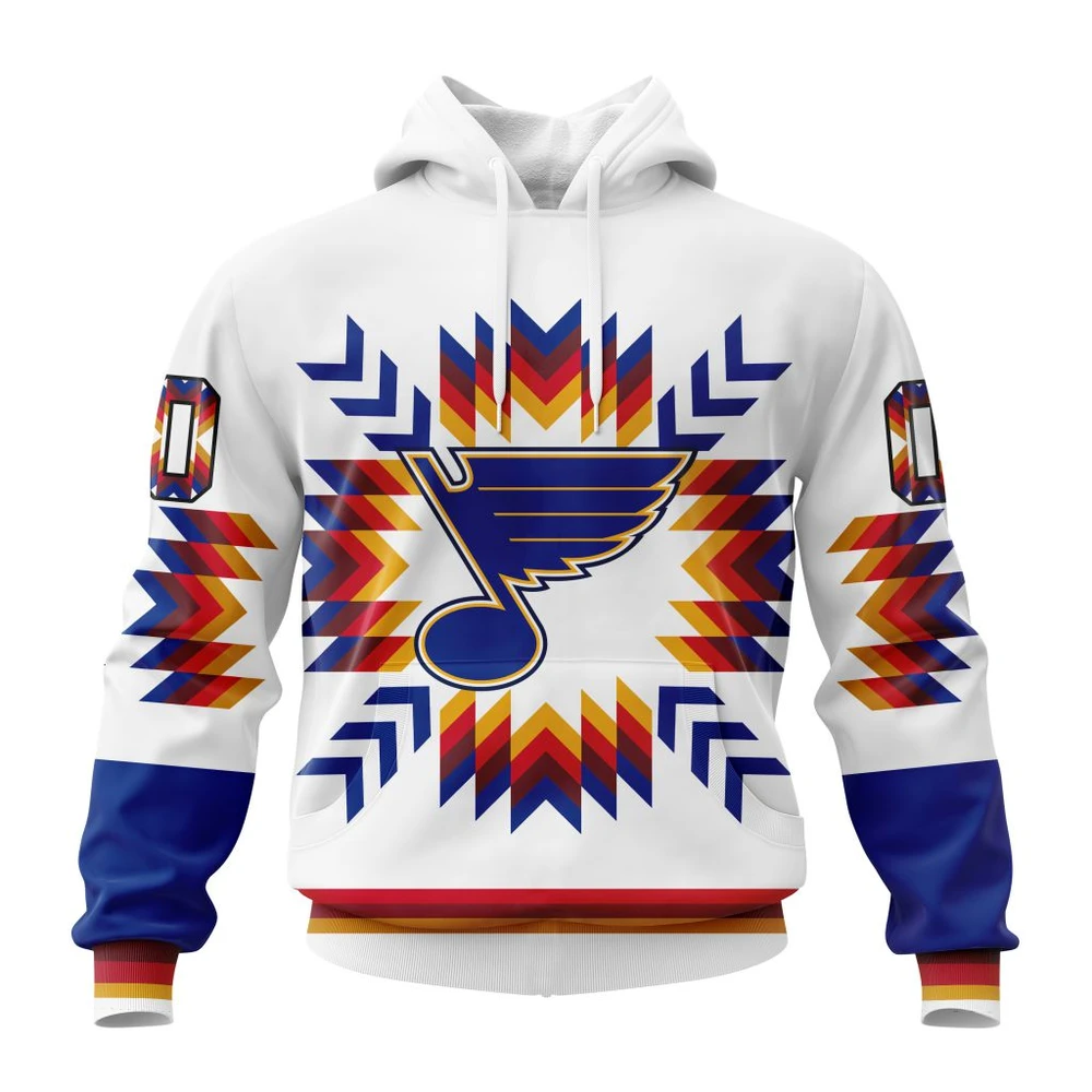 Hoodie NHL St. Louis Blues Special Design With Native Pattern St2302 QTNHL080524A1572HD