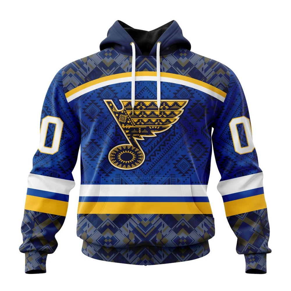 Hoodie NHL St. Louis Blues Special Design With Native Pattern St2303 QTNHL080524A1295HD