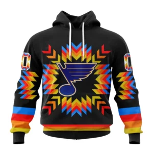 Hoodie NHL St. Louis Blues Special Design With Native Pattern St2306 QTNHL080524A1017HD