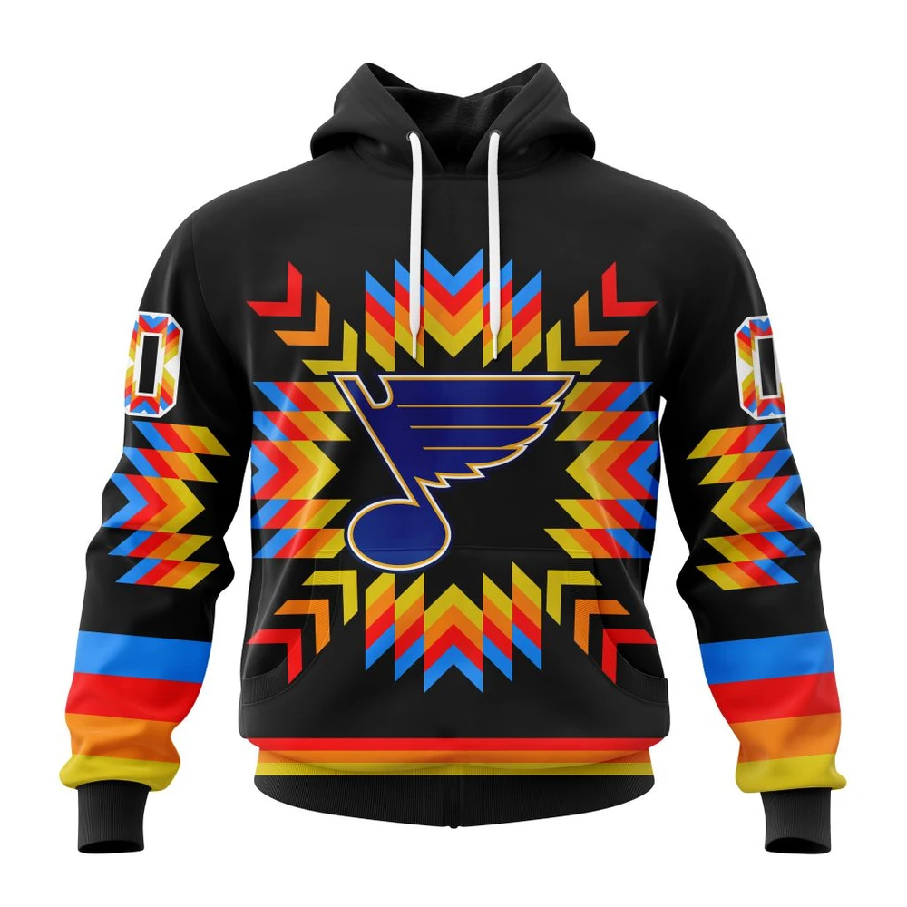 Hoodie NHL St. Louis Blues Special Design With Native Pattern St2306 QTNHL080524A1017HD