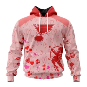 Hoodie NHL St. Louis Blues Special Gift For Valentines Day St2402 QTNHL080524A954HD