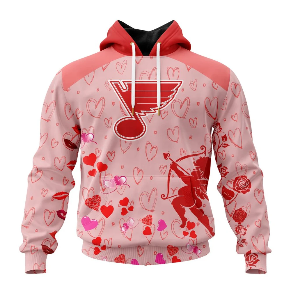 Hoodie NHL St. Louis Blues Special Gift For Valentines Day St2402 QTNHL080524A954HD