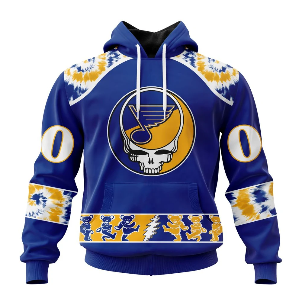 Hoodie NHL St. Louis Blues Special Grateful Dead Design St2301 QTNHL080524A47HD