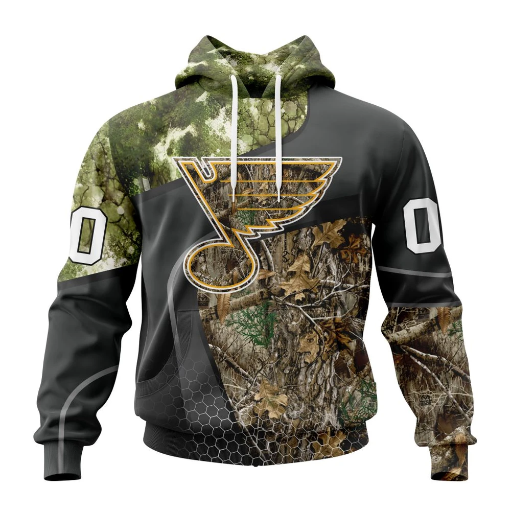 Hoodie NHL St. Louis Blues Special Hunting Camo Design St2302 QTNHL080524A1305HD