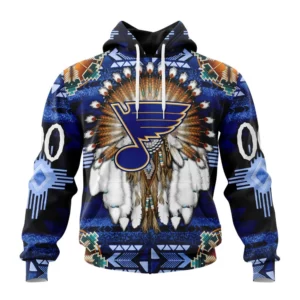 Hoodie NHL St. Louis Blues Special Native Costume Design St2202 QTNHL080524A2678HD