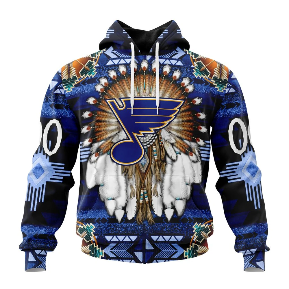 Hoodie NHL St. Louis Blues Special Native Costume Design St2202 QTNHL080524A2678HD