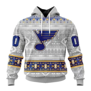 Hoodie NHL St. Louis Blues Special Native Design St2302 QTNHL080524A2048HD