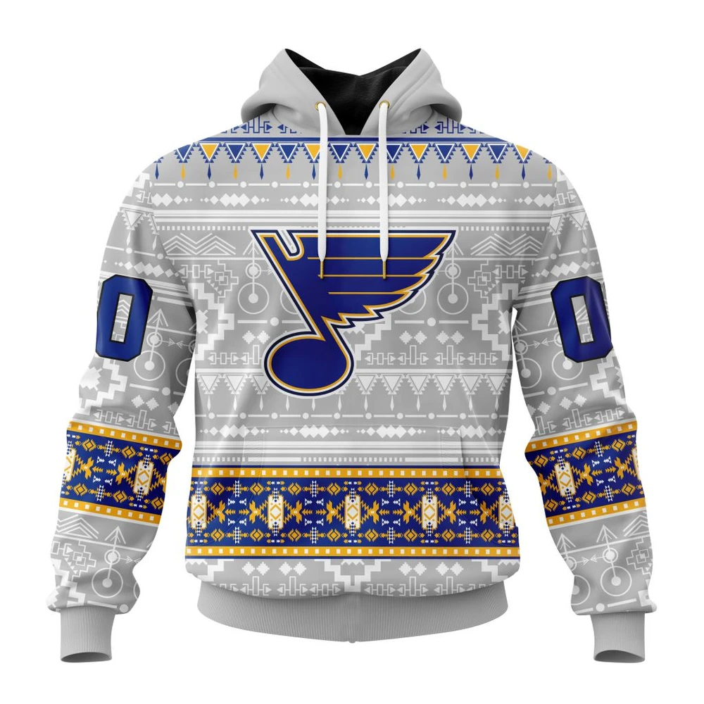 Hoodie NHL St. Louis Blues Special Native Design St2302 QTNHL080524A2048HD