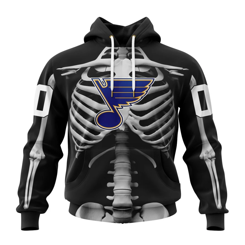 Hoodie NHL St. Louis Blues Special Skeleton Costume For Halloween St2301 QTNHL080524A2018HD
