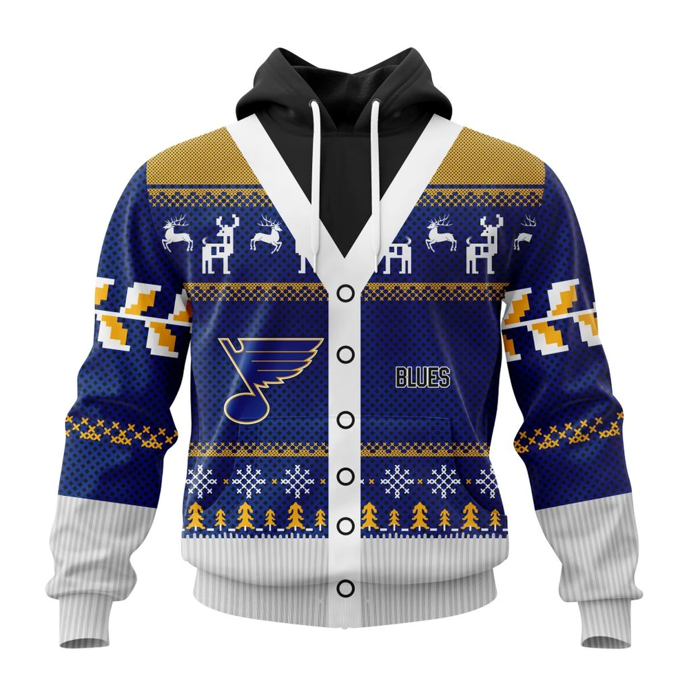Hoodie NHL St. Louis Blues, Specialized Chrismas Season QTNHL080524A2786HD