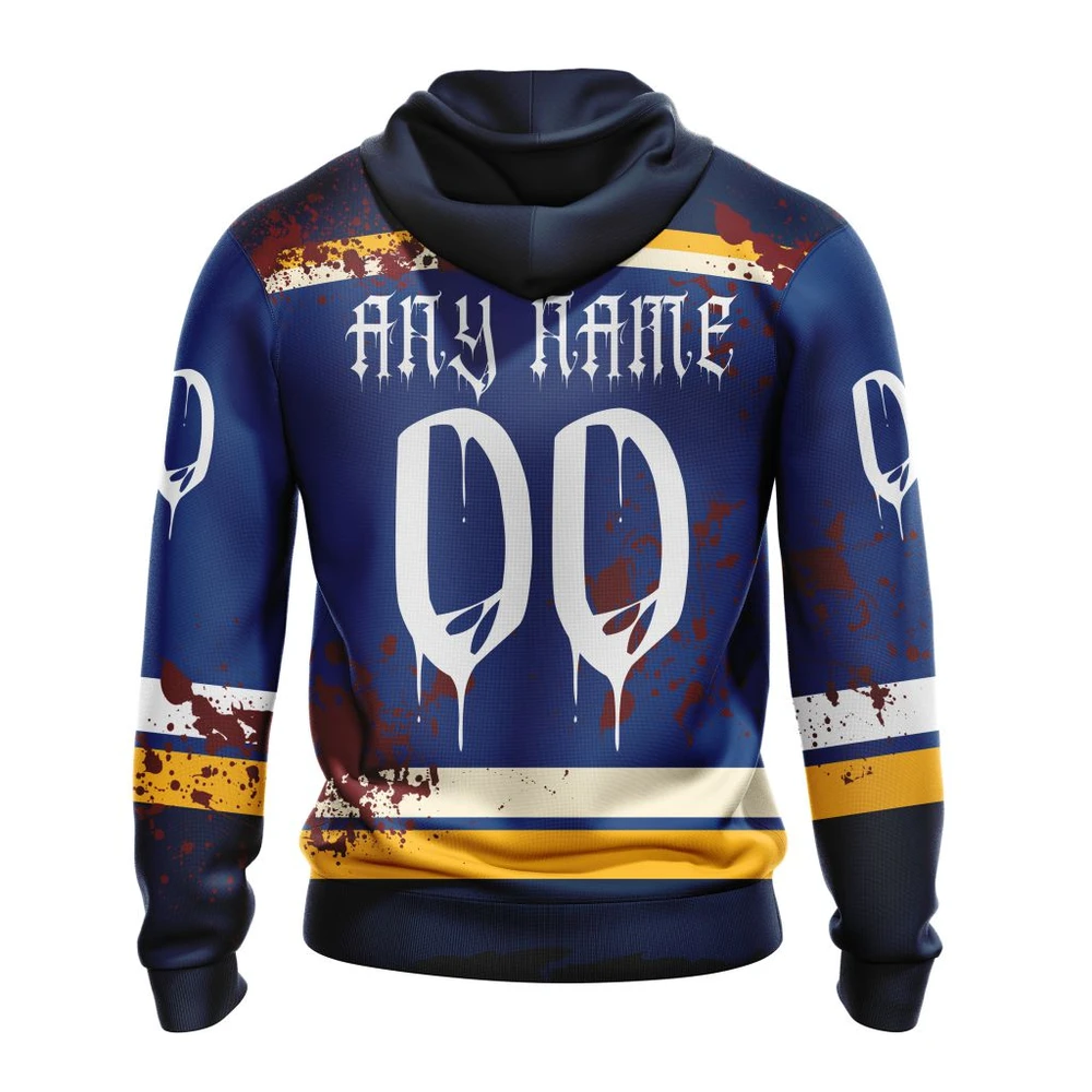 Hoodie NHL St. Louis Blues, Specialized Design Jersey With Your Ribs For Halloween QTNHL080524A3496HD - Image 2