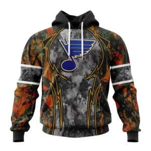 Hoodie NHL St. Louis Blues, Specialized Design Wih Camo Concepts For Hungting In Forest QTNHL080524A3640HD