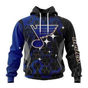 Hoodie NHL St. Louis Blues, Specialized Design With Motocross Syle V0222 QTNHL080524A3377HD