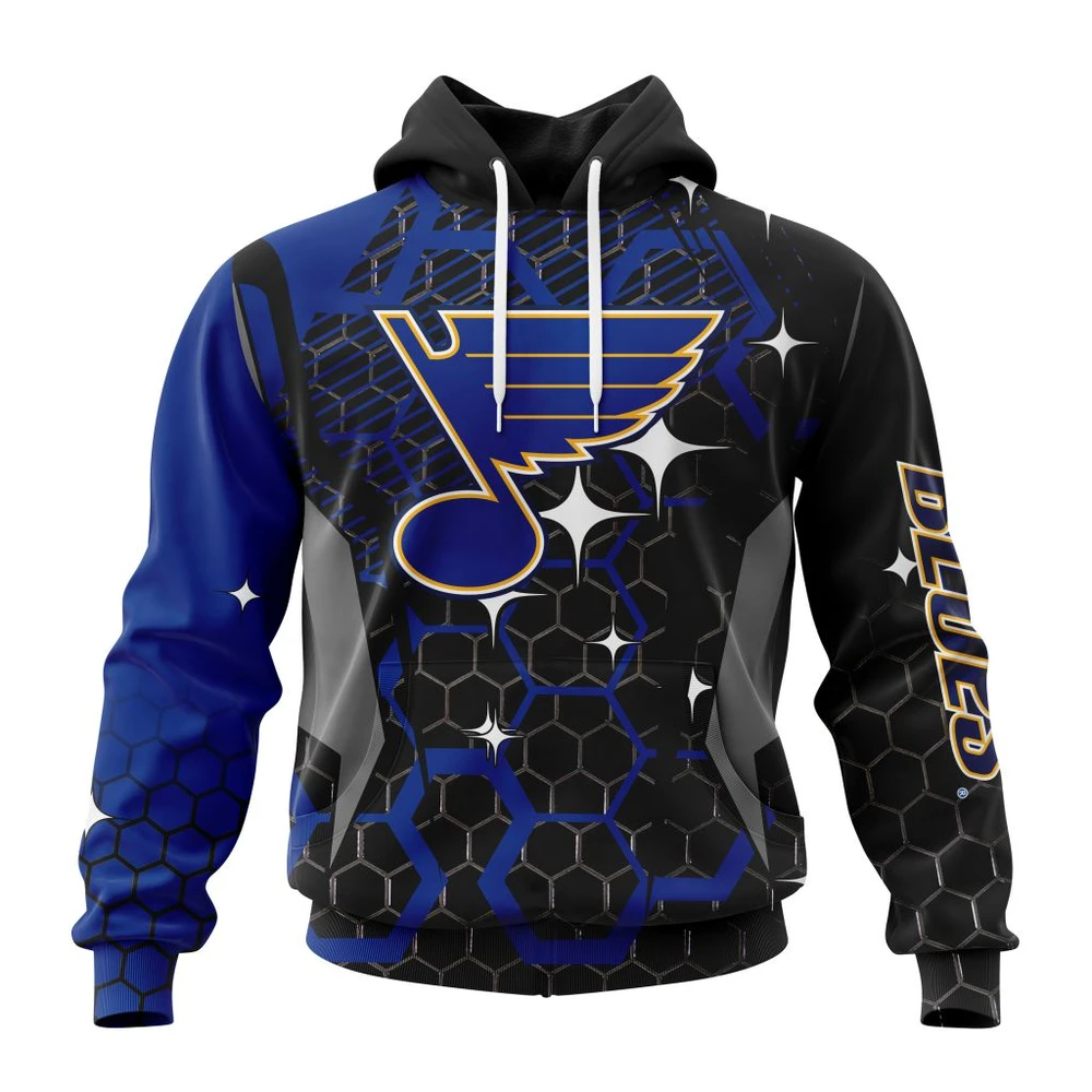 Hoodie NHL St. Louis Blues, Specialized Design With Motocross Syle V0222 QTNHL080524A3377HD