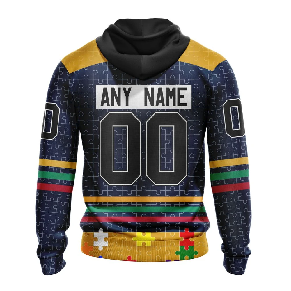 Hoodie NHL St. Louis Blues, Specialized Fearless Aganst Autism V0122 QTNHL080524A2512HD - Image 2