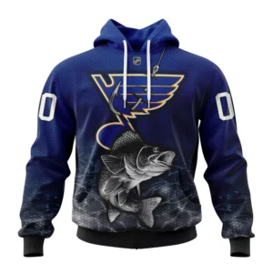 Hoodie NHL St Louis Blues, Specialized Fishing Style St2201 QTNHL080524A3986HD