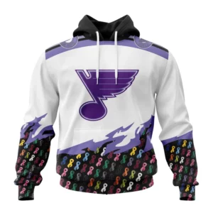 Hoodie NHL St. Louis Blues, Specialized Kits In October We Stand Together We Can Beat Cancer QTNHL080524A3406HD