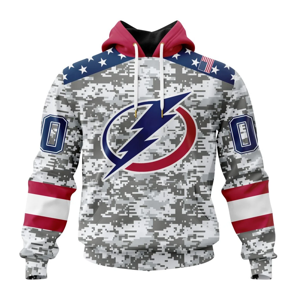 Hoodie NHL Tampa Bay Lightning Special Camo Design For Veterans Day St2301 QTNHL080524A1795HD