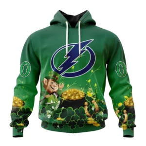 Hoodie NHL Tampa Bay Lightning Special Design For St. Patrick&apos;s Day St2403 QTNHL080524A890HD