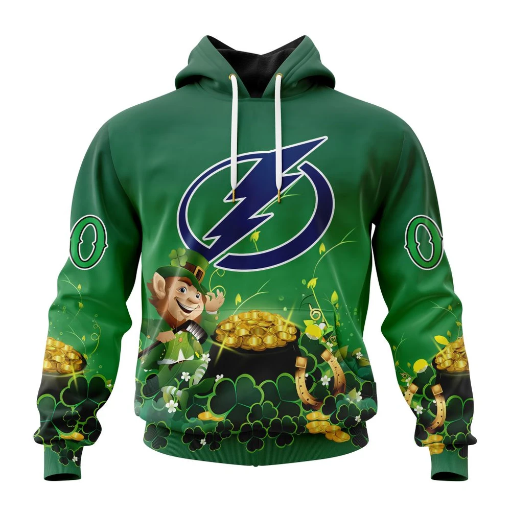 Hoodie NHL Tampa Bay Lightning Special Design For St. Patrick's Day St2403 QTNHL080524A890HD