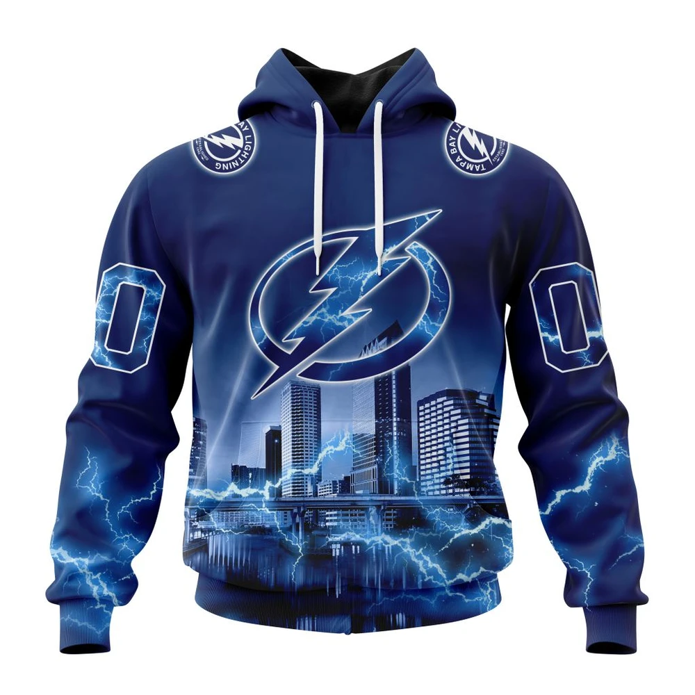 Hoodie NHL Tampa Bay Lightning Special Design With Thunderstorms St2301 QTNHL080524A4087HD